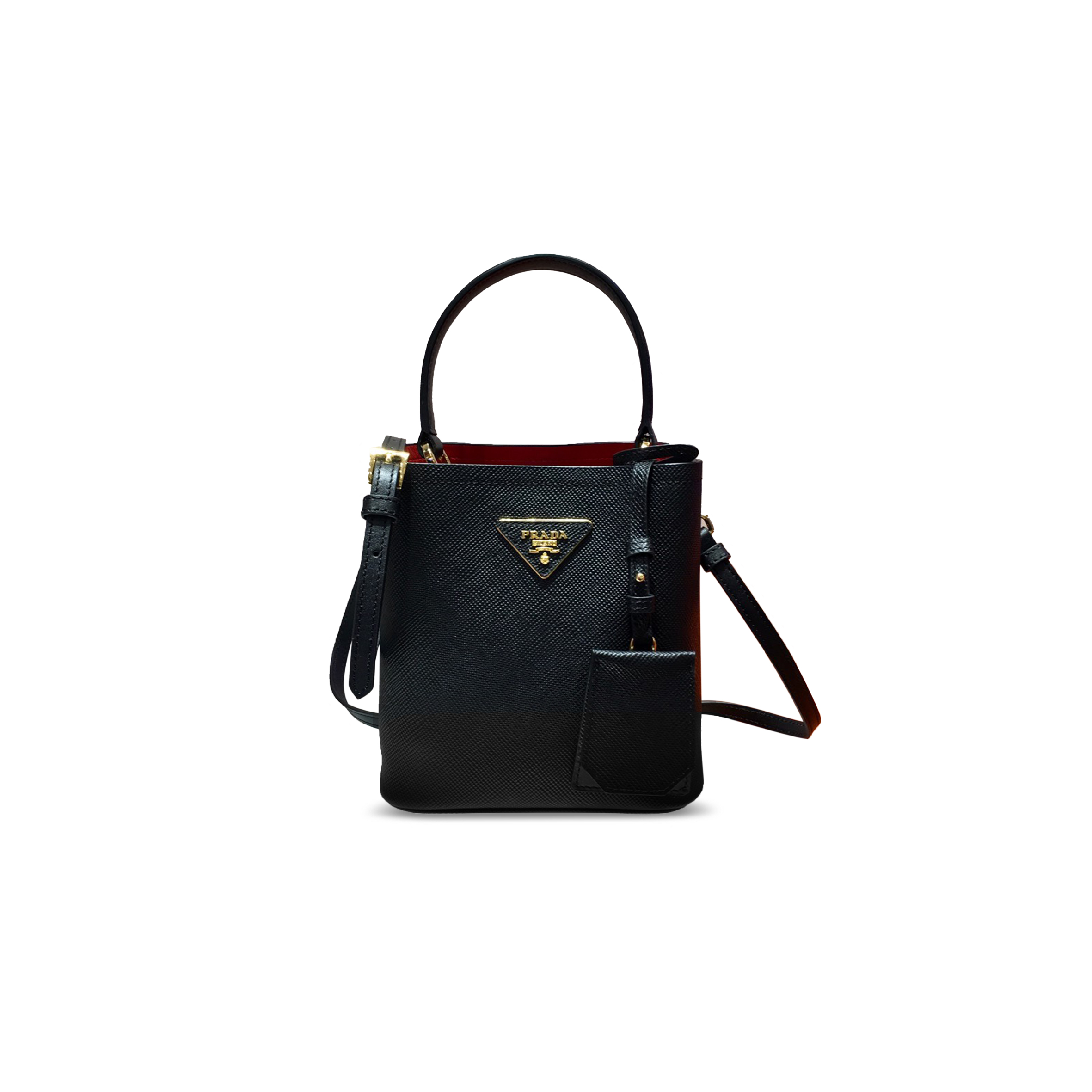 Pra*a saffiano small panier bucket bag 1ba217 (18*17*10.5cm)